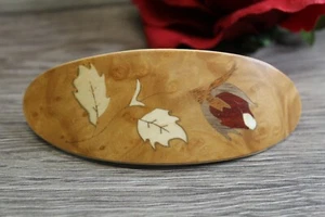 Hair Clip Barrette French Thick Hair Large women Flower Red Handmade in USA - Picture 1 of 5
