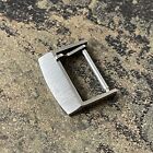 Vintage watch band 17.3mm inner opening satin finish white buckle New Old Stock