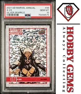 X-23 PSA 10 2021 Upper Deck Marvel Annual Silver Sparkle #98 - Picture 1 of 2