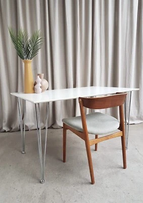 Antiga mesa de jantar estilo modernista do final do século mesa dinamarquesa Scandi retrô R270 - Imagem 1 de 4