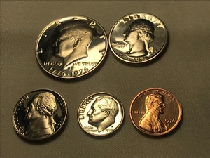 us coins 1776-1976 Bicent Clad set Proof UNC 1c, 5c, dime, quarter, half dollar - Picture 1 of 2
