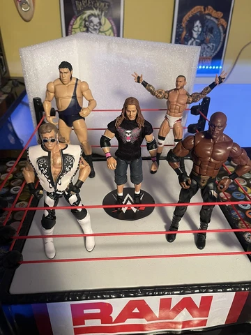Mattel WWE Elite lot.  Andre,HBK,Hitman Hart,Randy Orton and Bobby Lashley Cover