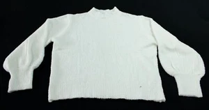 By Design Women's Plus Jane Crew Puff Sleeve Sweater AC2 Winter White Size 1X - Picture 1 of 4
