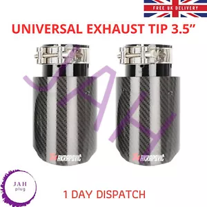 2X PUNTA SCARICO AKRAPOVIC FIBRA DI CARBONIO USCITA 3,5" PER BMW SERIE 3 4 5 F10 11 - Foto 1 di 16