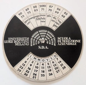 UNIVERSITÄT BOCCONI MAILAND SCHULE GESCHÄFTSLEITUNG Schiebekalender - Bild 1 von 2