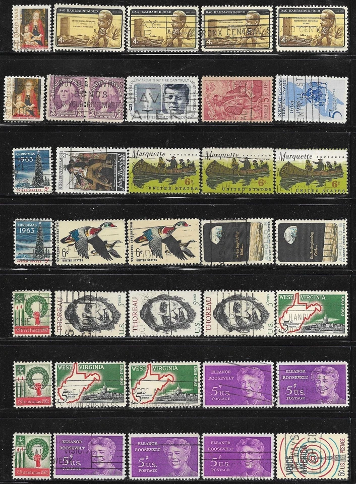 United States Slogan Station Cancels US Packet of 36 Stamps USA Collection SOTN - Image 1 of 1
