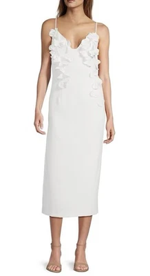 NWT Antonio Melani Martha Floral Applique V-Neck Dress-14 - Image 1 of 4