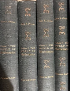 WORLD OF MATHEMATICS 1956 1,2,3,4 Newman Ah Mose Albert Einstein 1st Print Book - Picture 1 of 13