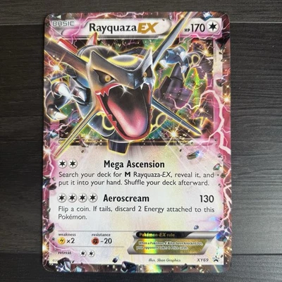 Pokémon TCG Rayquaza EX Jumbo XY66 Promo Holo Rare Oversized 2015 Card - Image 1 of 2
