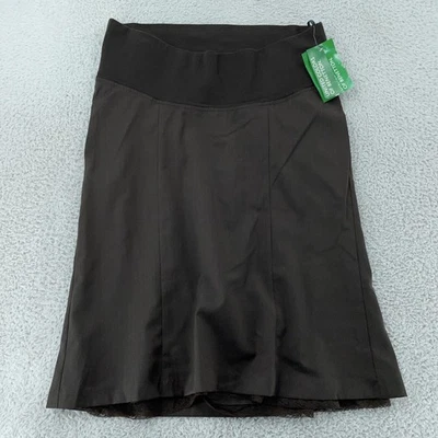 Falda United Colors of Benetton para mujer mediana marrón mezcla de lana forrada encaje línea A Foto 1 de 4
