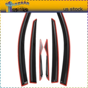 Rain Guards Fits 2016-2021 Honda Civic Sedan New JDM Tape-on 6X 6pcs - Picture 1 of 10