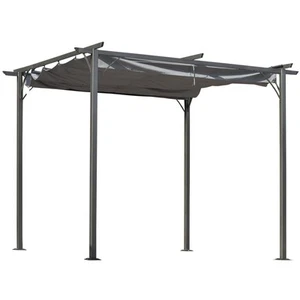 Outsunny 3x3m Outdoor Pergola Metal Gazebo Porch Awning Retractable Canopy - Picture 1 of 11