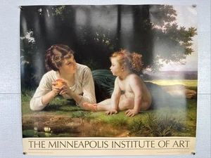 NEW 1986 Minneapolis Arts Poster 28x24” William Adolphe Bouguereau Temptation - Picture 1 of 9