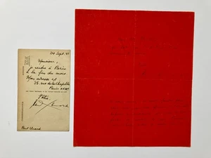 Carte Postale SIGNéE de Paul ELUARD + L.A.S., 1953 - Imagen 1 de 2