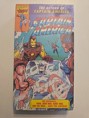Marvel Comics Video The Return of Captain America (VHS, 1992) Rare NEW SEALED - Image 1 of 2