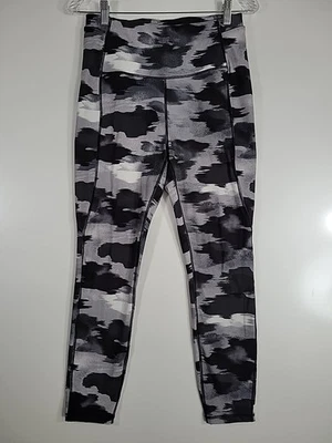 Reebok Active Leggings White Grey Black Camo High Waist Workout Medium - Image 1 of 4