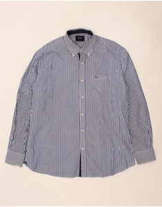 PAUL & SHARK Mens Shirt Size 44 XL Blue Striped Cotton CE34 - Picture 1 of 4