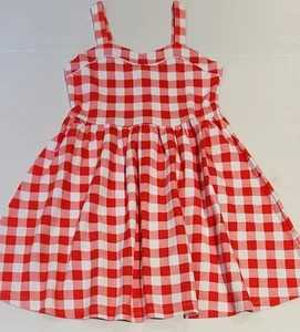 Janie & Jack Red White & You Red Gingham Ponte Dress Girls Size 8 NWT - Picture 1 of 4