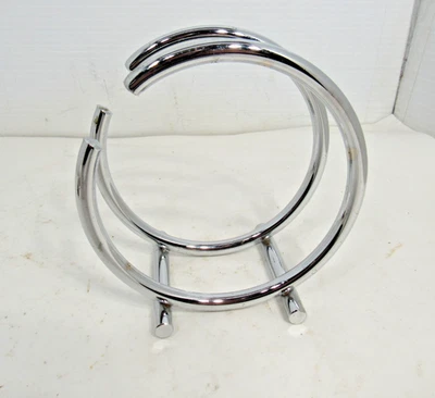 Servilletero Superior Retro Vintage Cromo Acero Inoxidable Diseño Círculo Foto 1 de 4