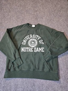 Notre Dame Fighting Irish Champion Reverse Weave grünes Sweatshirt mit Rundhalsausschnitt XL - Bild 1 von 6