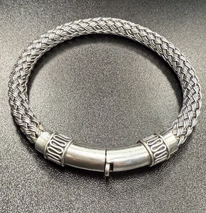 Vintage Sterling Silber Armband Balinesisch geflochten 35,6 g - Bild 1 von 12