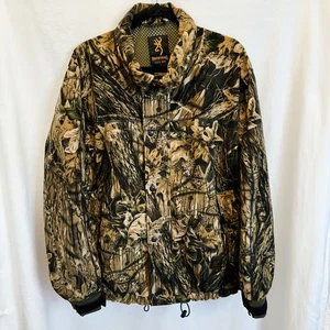 Browning Medium Gore-Tex Hydro Fleece Camo Mossy Oak Breakup Hunting Jacket Coat - Picture 1 of 19