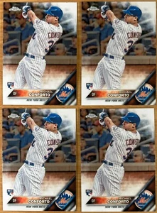 2016 Topps Chrome 4x LOT Michael Conforto Rookie Card RC New York Mets - Picture 1 of 2