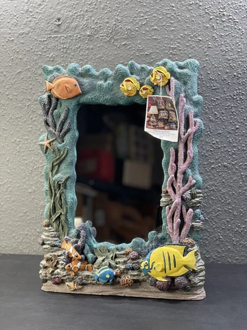 Vintage Reef Tropical Fish 1995 Rare Figi Graphics 10x14.5" Mirror Frame Cover