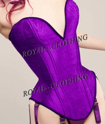 Corsé de satén de entrenamiento de cintura larga deshuesado de acero resistente 20 P99-SF Foto 1 de 2