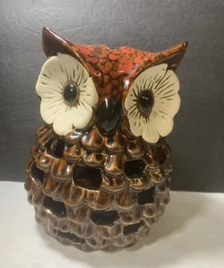 Vintage Owl Fairy Lights Candle Tealight Holder - Picture 1 of 5