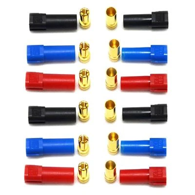 6Pair XT150 Connector Adapter Male Female 6mm Gold Banana Bullet Plug RC - Image 1 of 4