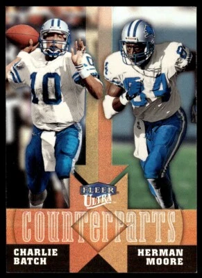 1999 Ultra Counterparts Charlie Batch/Herman Moore #13CP R57 - Image 1 of 2