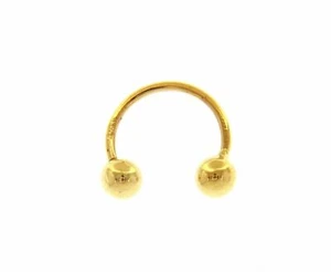 PIERCING CORPO IN ORO GIALLO O BIANCO, BARBELL CIRCOLARE CON SFERE DA 5 MM. - Foto 1 di 6