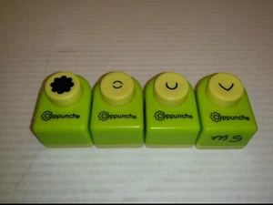 ECSTASY CRAFTS CLIP PUNCHES: RIBBON SLIDE, FLOWER, SEMI CIRCLE, ARROW, SET OF 4 - Picture 1 of 5