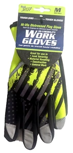 Truck Stuff Hi-Visibility Distressed Flag Work Gloves SIZE Medium - Picture 1 of 9