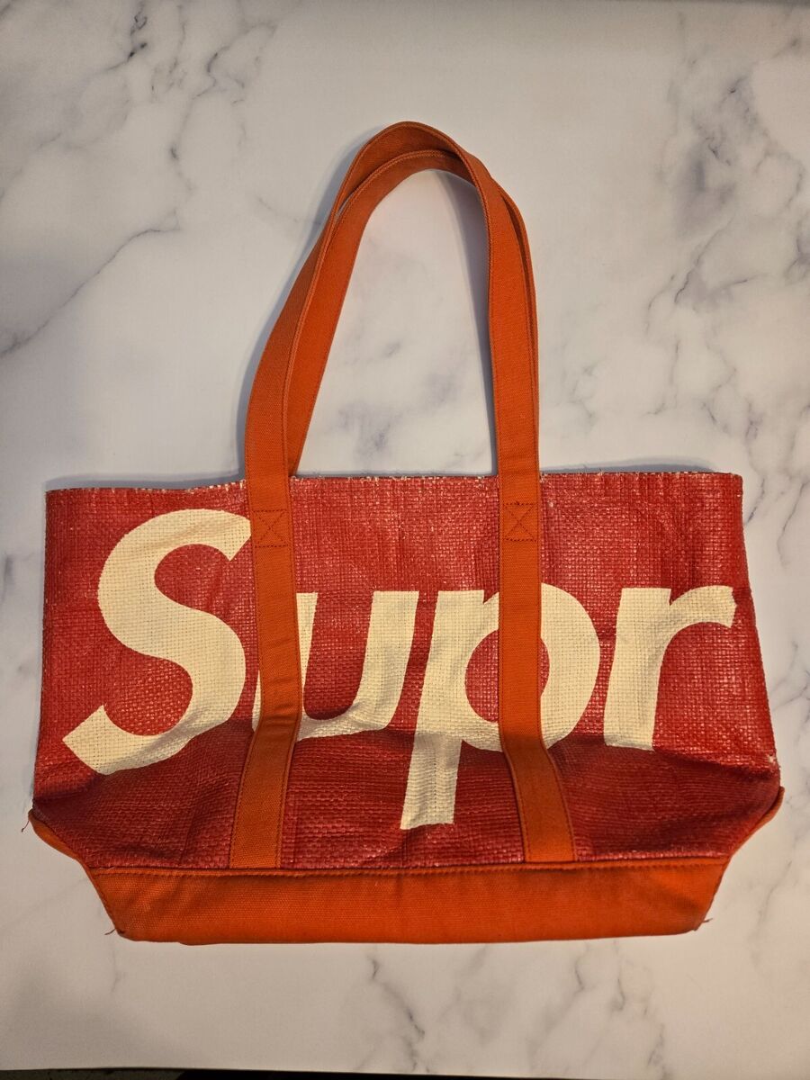 supreme 干せ Raffia Tote Red supreme 干せ Raffia Tote Red