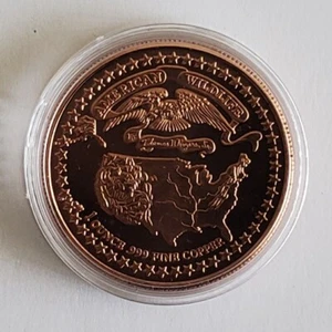 2016 1OZ AMERICAN WILDLIFE COPPER ROUND COIN .999 FINE COPPER IN A MYLAR FLIP! - Picture 1 of 6