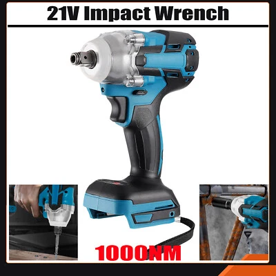 GEARZAAR 1000NM 21V 1/2" Cordless Impact Wrench Brushless Drill Driver For Makita Battery