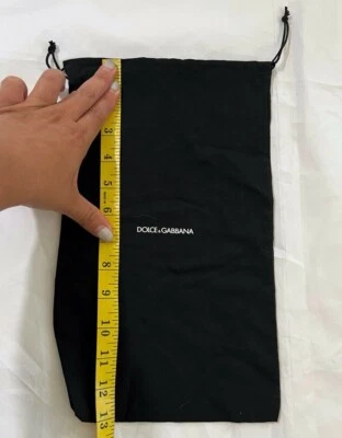 Authentic Dolce & Gabbana Dust Bag Storage Cover Drawstring Black 13" x 8" - Изображение 1 из 4