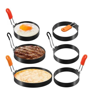 Stainless Steel Egg Fried / Pancake Ring Nonstick Round Mold Shaper Cooking Tool - Picture 1 of 22