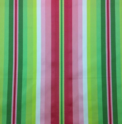 WAVERLY VENDE STRIPE SALMON GREEN SATEEN JACQUARD HEAVY FABRIC BY THE YARD 55"W - Image 1 of 4