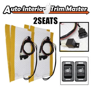 4Pads Heated Seat Heater Kit w/ Switch Universal Wiring Harness For Golf Carts - Picture 1 of 10