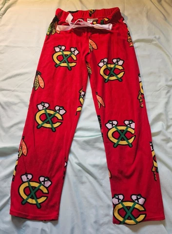 Chicago Blackhawks National Hockey League Womens Adult Small Fleece Pajama Pants Cover