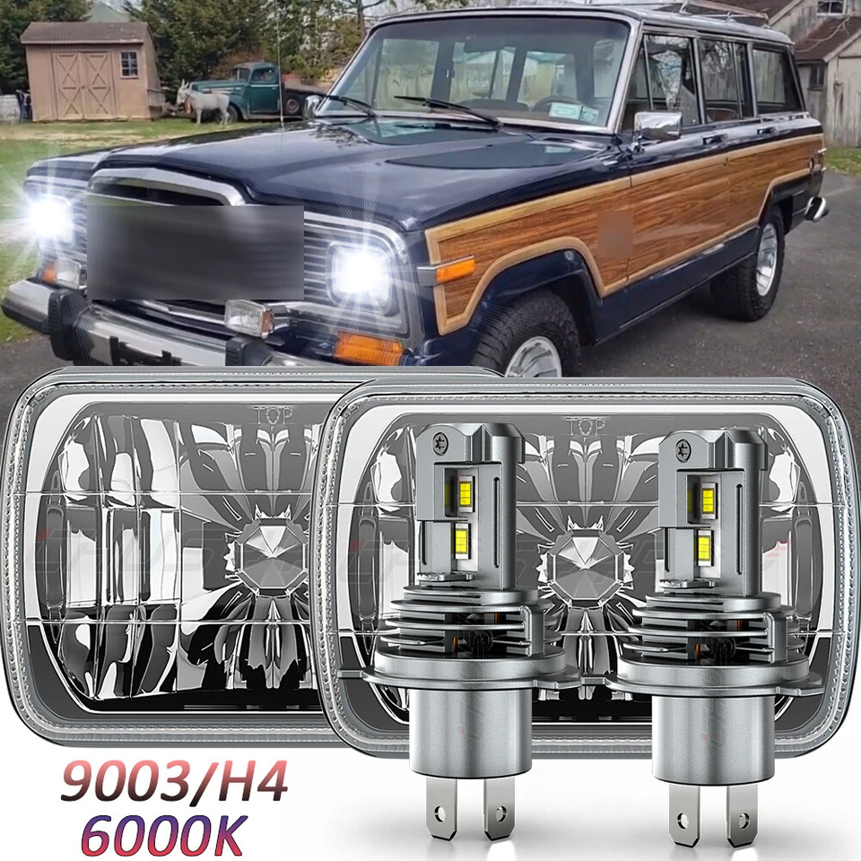 Faros LED 5x7" 7x6" 2 piezas para Jeep Wagoneer 1979 1980 1981 1982 1983 1984-90 Foto 1 de 4