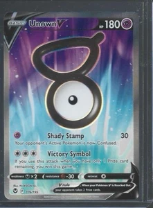 Unown V (Full Art) 176/195 - Schwert & Schild - Silver Tempest - Bild 1 von 2