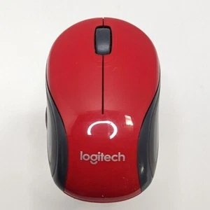 LOGITECH Wireless Mini Portable Travel Mouse Red (✓ TESTED, WORKS, NO RECEIVER) - Picture 1 of 9