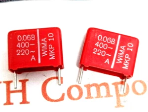 MKP10 / 0.068UF / 400Volt / 10% / WIMA /15MIL Pitch / Pack of 2 (68nf) - Picture 1 of 1