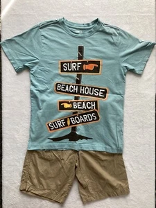 Boys Outfit ~ Size 7/8 ~ Crazy 8 and Urban Pipeline ~ Blue & Khaki - Picture 1 of 4