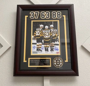 Brad Marchand Patrice Bergeron David Pastrnak Boston Bruins signed 8x10 WC - Picture 1 of 1