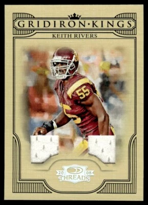 2008 Donruss Threads College Gridiron Kings Materials Keith Rivers 046/250 USC - Image 1 of 2